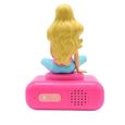 Réveil digital avec veilleuse lumineuse, Barbie en 3D, et effets sonores-1