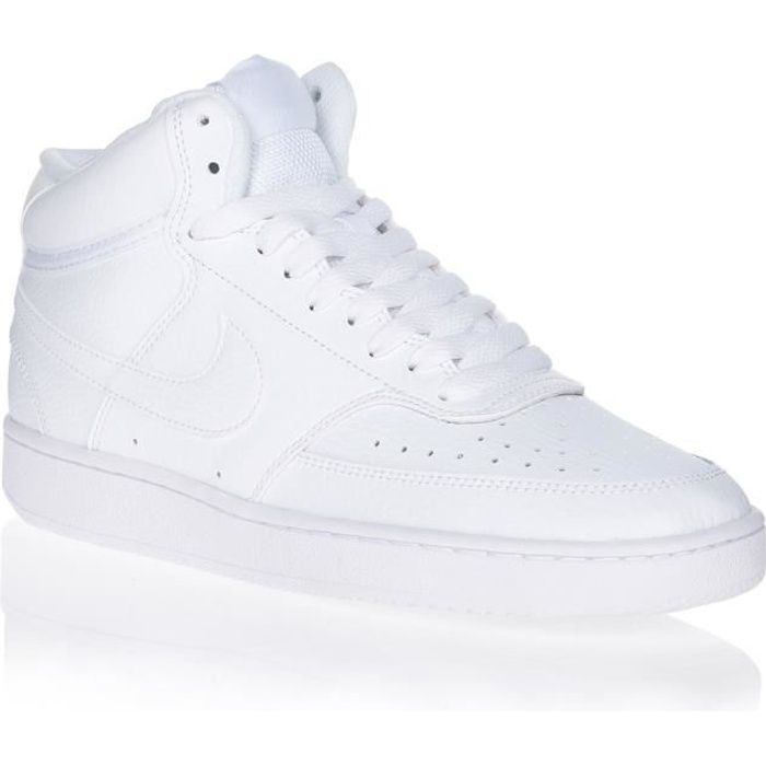 NIKE Baskets Court Vision Mid Blanc Femme