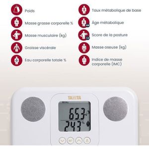Balance Impédancemètre Salle De Bain 180 Kg - Analyse Graisse, Muscle, Eau, IMC, Neuf