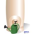 EDA Récupérateur d'eau Récup'O + 1 Kit collecteur 107x80x181cm - Contenance 1000L - Beige-1