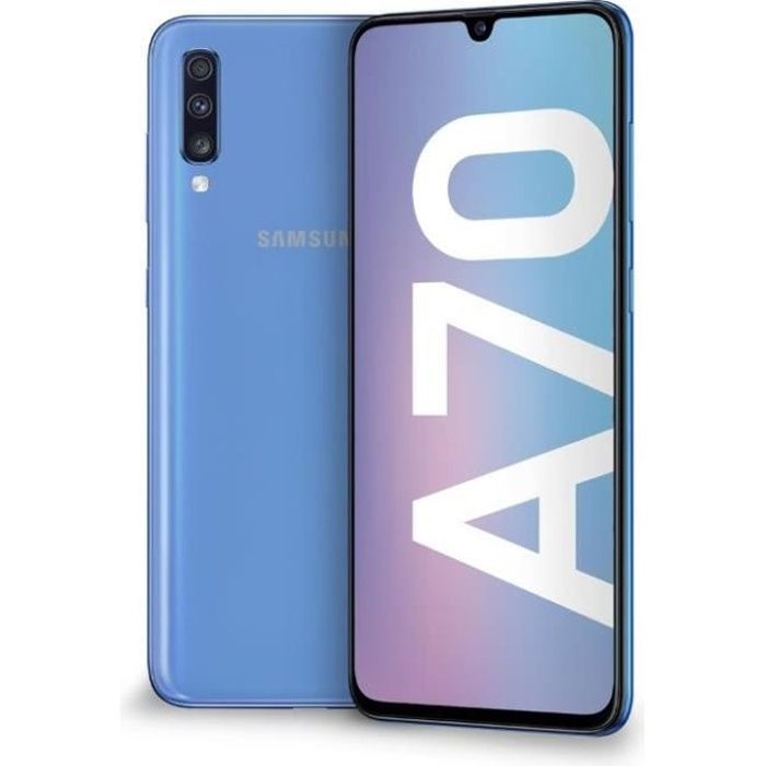 Vente Téléphone portable Samsung Galaxy A70 128 go Bleu - Double sim pas cher Vente Téléphone portable Samsung Galaxy A70 128 go Bleu - Double sim pas cher