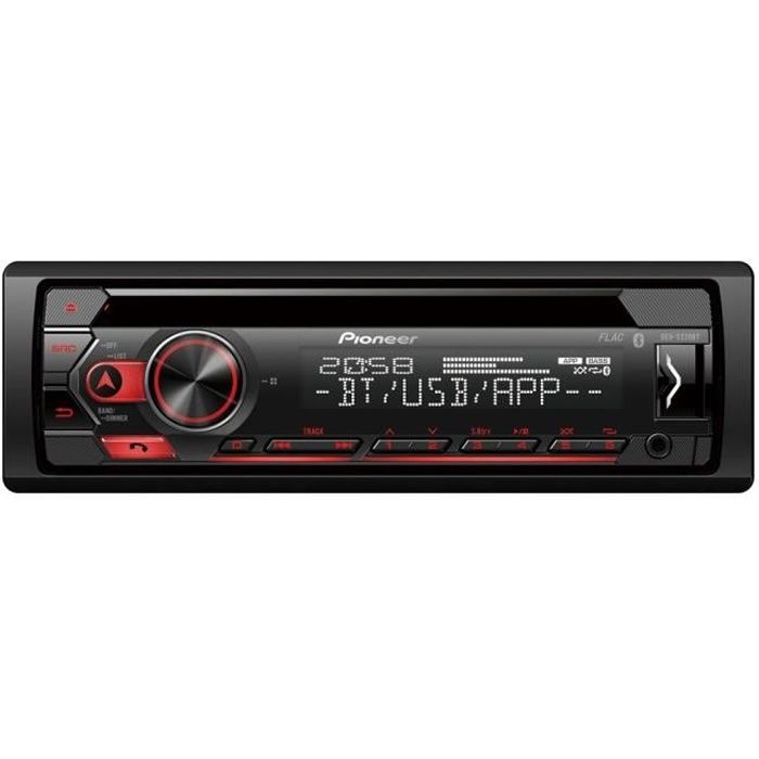PIONEER Auto Radio CD - RDS - 4 x 50w - USB - Bluetooth - Smart Sync