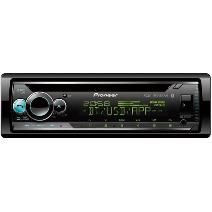 PIONEER Auto Radio CD - RDS - 4 x 50w - USB - Bluetooth - Multi Colors Smart Sync