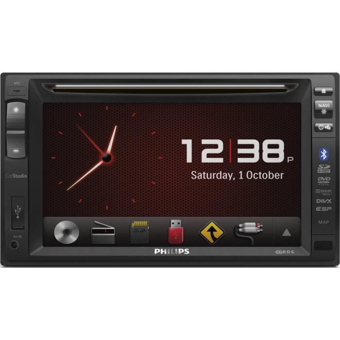 PHILIPS CED1910BT Lecteur DVD 2 Din USB Bluetooth® Écran 6,2\