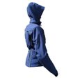 RIDER-TEC Blouson femme en Soft-Shell couleur Bluejean avec coques de protections-3