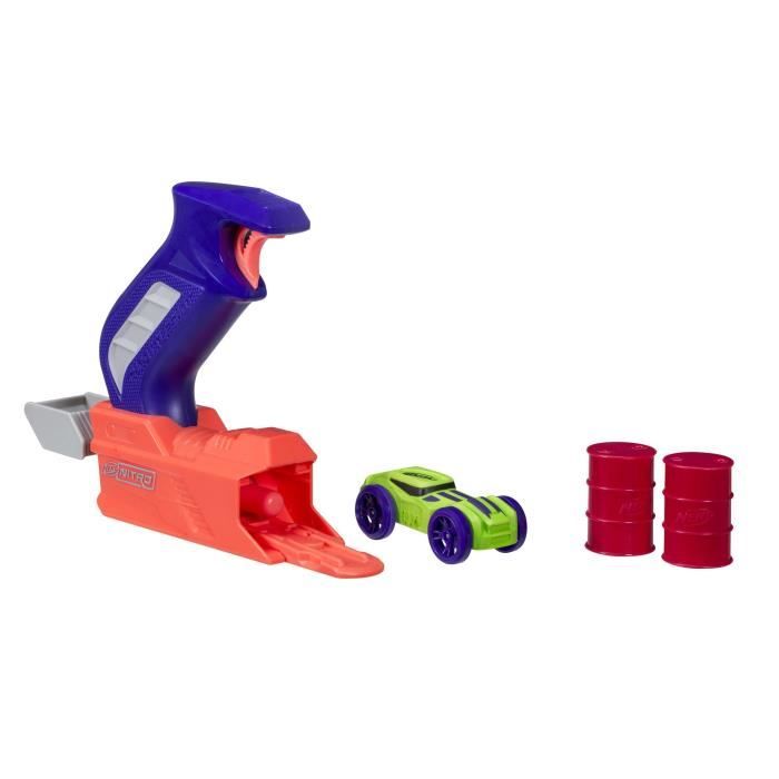 Voiture Verte Nerf Nitro Double Action Stunt Mousse Voiture Set Expédiés à partir du Royaume-Uni 
