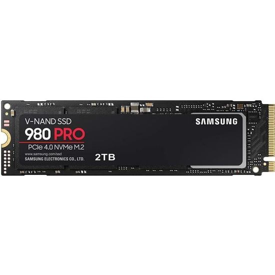SAMSUNG - SSD Interne - 980 PRO - 2To - M.2 NVMe (MZ-V8P2T0BW)