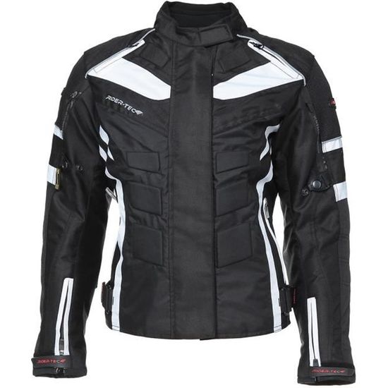 Blouson de Moto Cuir Noir Homologué - Street - RiderTec