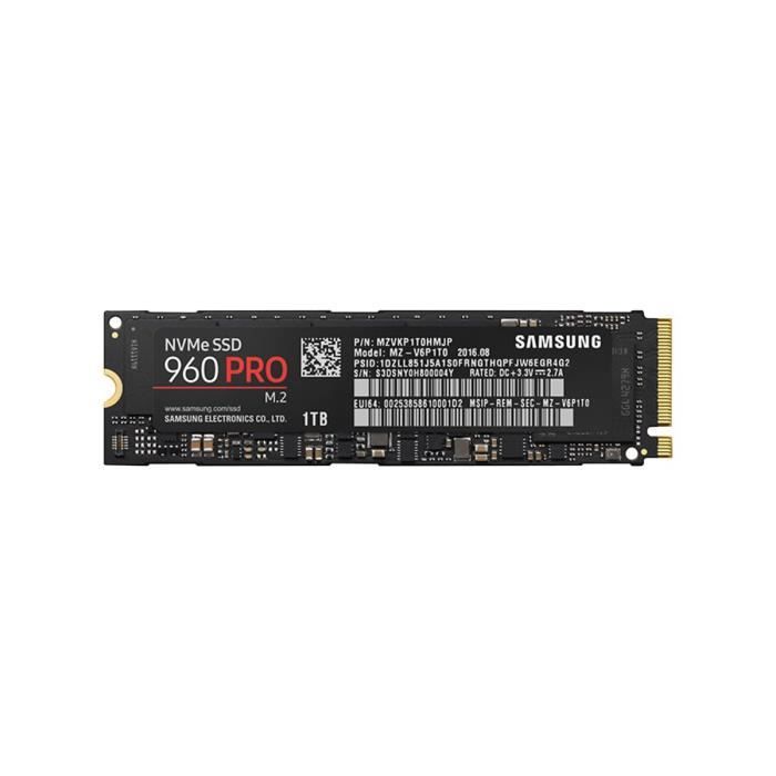 Samsung 960 PRO MZ V6P1T0BW SSD chiffré interne .2 2280 PCIe 3.0 x4 NVMe AES 256 bits TCG Opal Encryption - vue 7