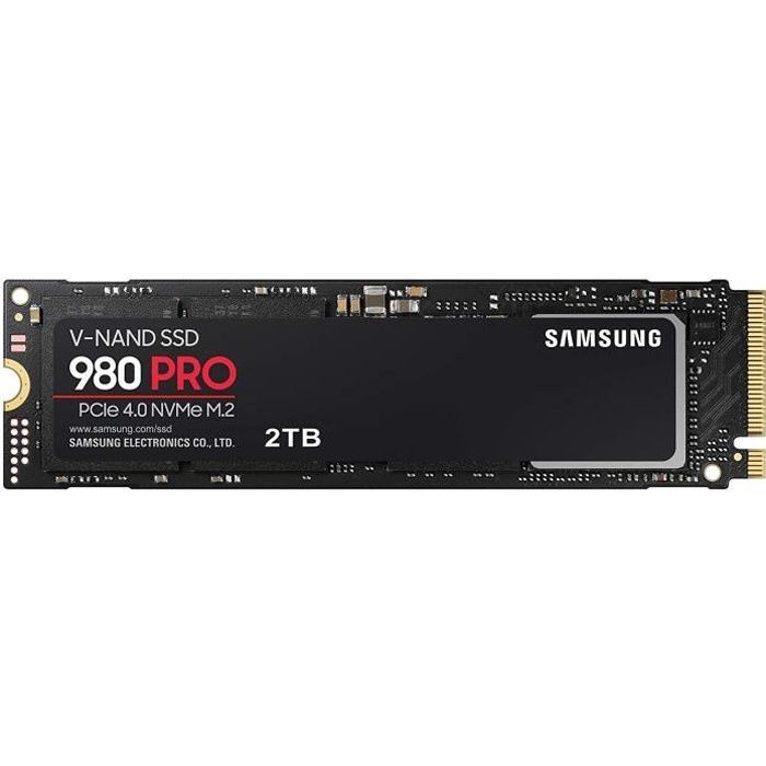 SAMSUNG - SSD Interne - 980 PRO - 2To - M.2 NVMe (MZ-V8P2T0BW) - Cdiscount  Informatique