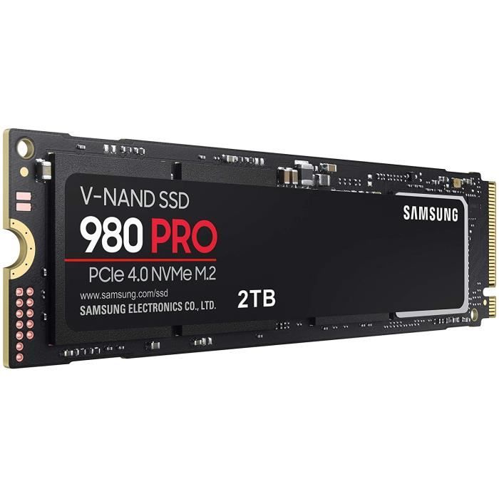 SAMSUNG - SSD Interne - 980 PRO - 2To - M.2 NVMe (MZ-V8P2T0BW) - Cdiscount  Informatique