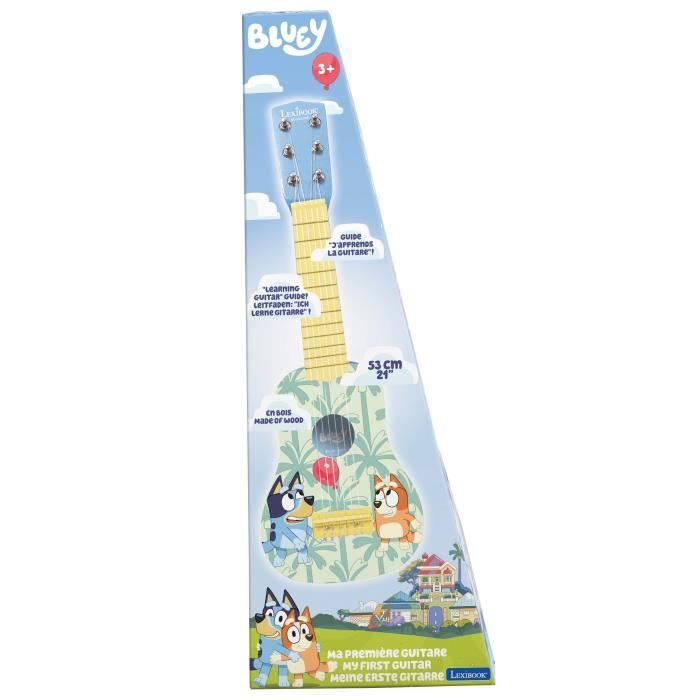 Bluey Instruments Lexibook, Bluey, Ma première Guitare pour Enfant, 6 Cordes en Nylon, 53 ...