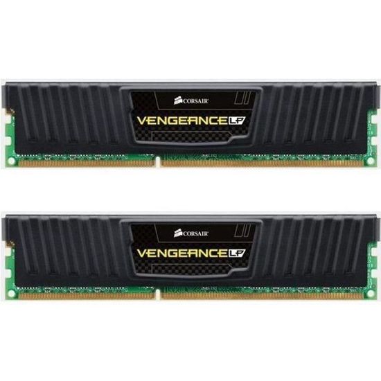 Mémoire RAM - CORSAIR - Vengeance LP DDR3 - 8GB 2x4GB DIMM - 1600 MHz  - 1.50V - Noir (CMW32GX4M2D3600C)