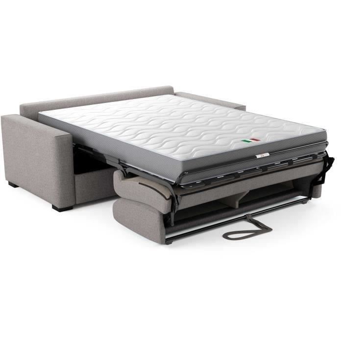 Canapé convertible express 3 places BL018 Tissu como 20 ASH 190 x 100 x 87 cm - vue 2
