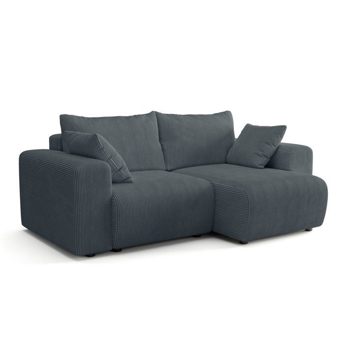 Canapé fixe d'angle réversible 4 places BOGOTA Tissu 227 x 138 x...