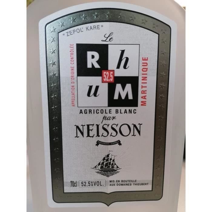 Rhum Agricole Blanc Martinique NEISSON 70cl 52,5%