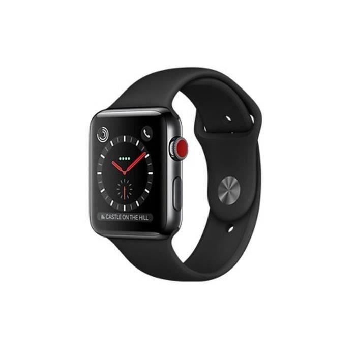 Apple Watch Series 3 GPS + Cellular Boîtier 38 mm Acier Bracelet 2017 - vue 2
