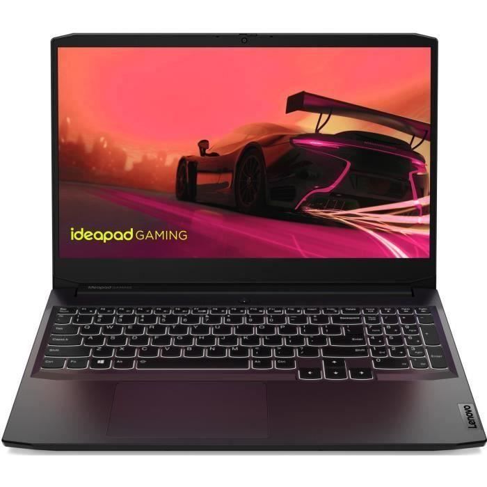 PC Portable Gamer - LENOVO Gaming 3 15ACH6 - 15,6'' FHD 120Hz - Ryzen 5 5600H - RAM 8Go - 512Go SSD - RTX 3060 6Go - W11 - AZERTY