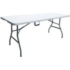 SCRAPCOOKING PARTY Table de réception traiteur pliante - 8 personnes - 180x74xH73,5 cm - Structure en acier et plateau en polyéthylène PEHD - Blanc