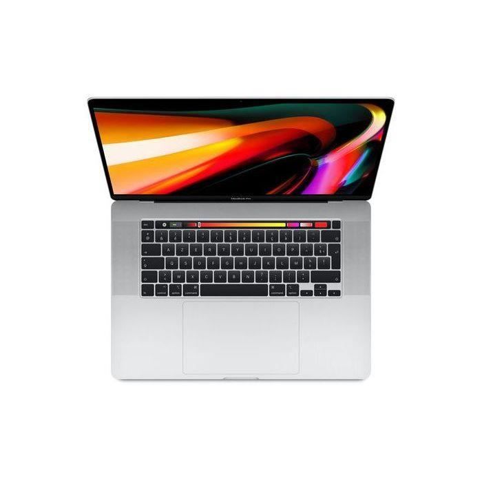 Macbook Pro Touch Bar 16 i7 26 Ghz 16 Go 512 Go SSD Argent (2019) – Reconditionné – Etat correct