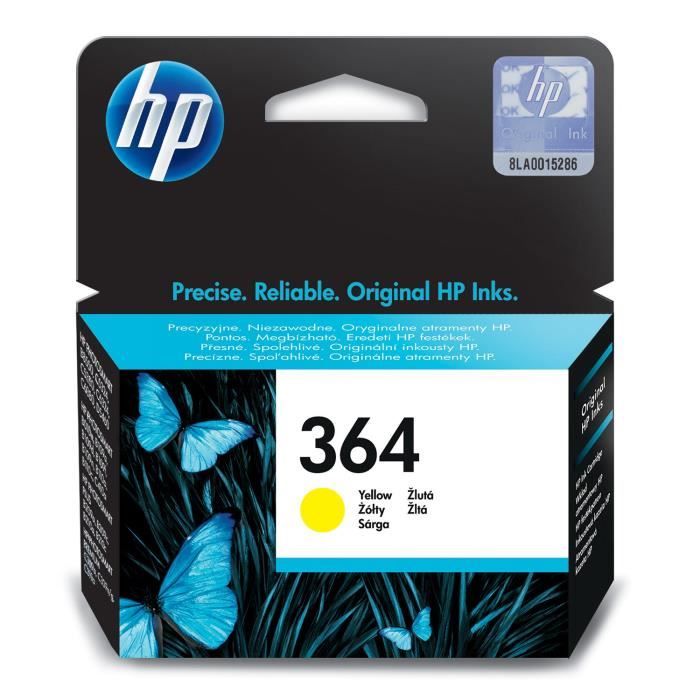 HP 364 Cartouche dencre jaune authentique (CB320EE) pour HP DeskJet 3070A et HP Photosmart 5525/6525