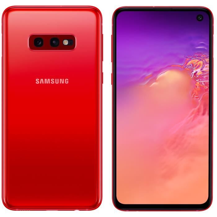 Top achat T&eacute;l&eacute;phone portable Samsung Galaxy S10e 128 go Rouge - Double sim pas cher