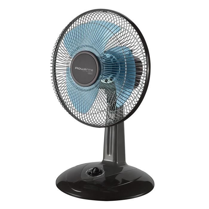 ROWENTA VU1930F0 Ventilateur de table Classic compact - Ø 30 cm - 45 watts - 3 vitesses - Oscillant - Inclinable