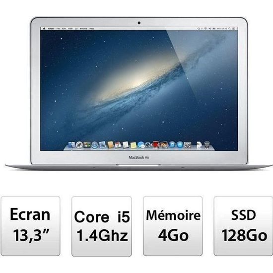 APPLE MacBook Air 13,3" MD760F/B - Stockage 128Go SSD