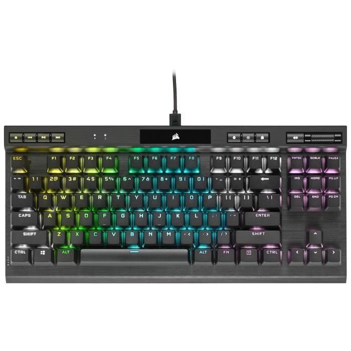 CORSAIR Clavier gamer K70 TKL RGB CS MX Red (CH-9119010-FR)