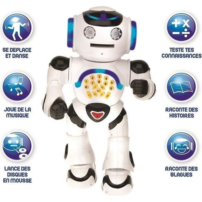 LanLan Chien de Marche robotique interactif Intelligent avec Commande Tactile pour garçons Filles White Blue