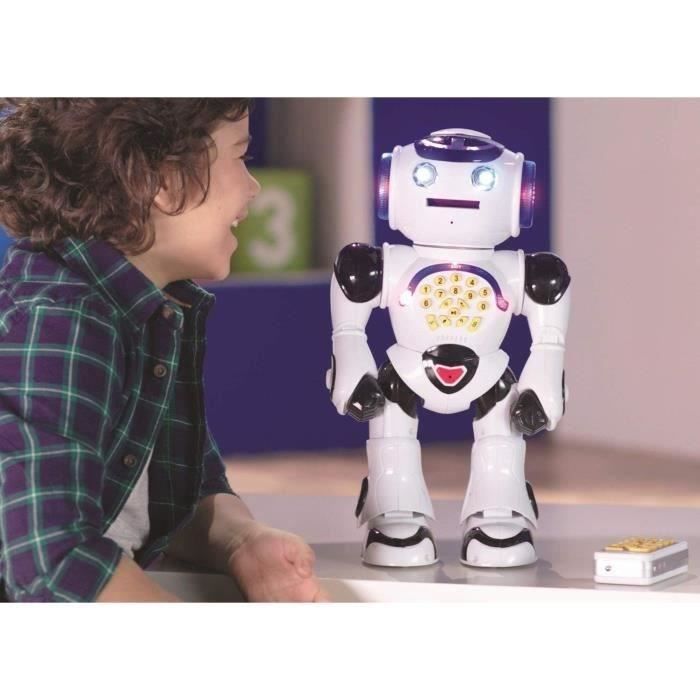 POWERMAN® JUNIOR - Mon Robot Intelligent qui lit dans les pensées  (Français), sons et lumières - LEXIBOOK blanc - Lexibook