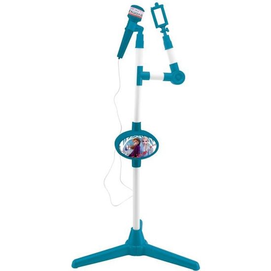 Lexibook La Reine Des Neiges – Enceinte Sur Pied Avec Micros, Effets Lumineux Et Hauteur Ajustable – Karaoké Enfant Parfait