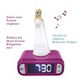 Réveil digital Elsa La Reine des Neiges 2 avec veilleuse lumineuse en 3D et effets sonores - LEXIBOOK-1