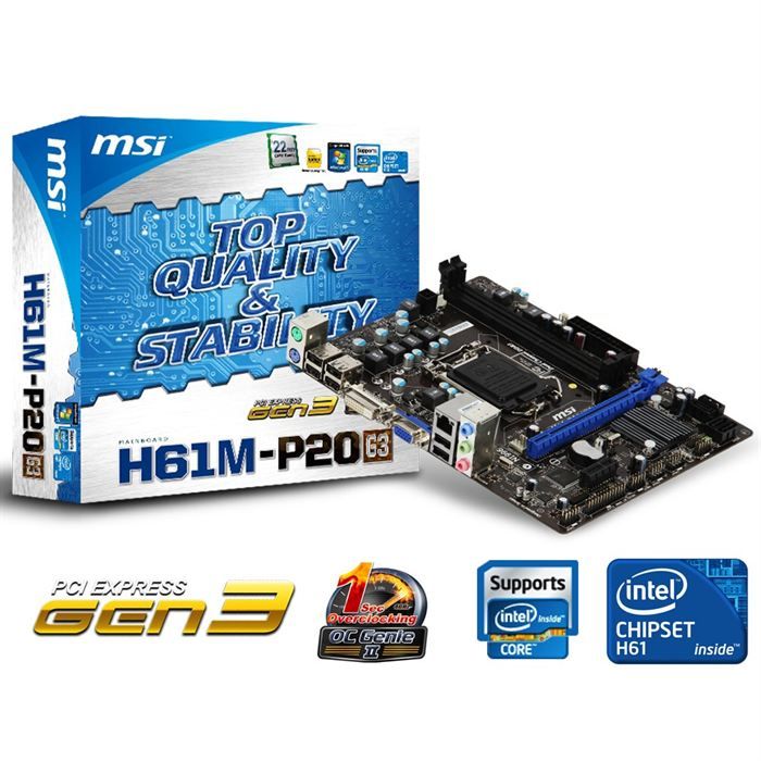 MSI H61M P20 G3 Cdiscount Informatique