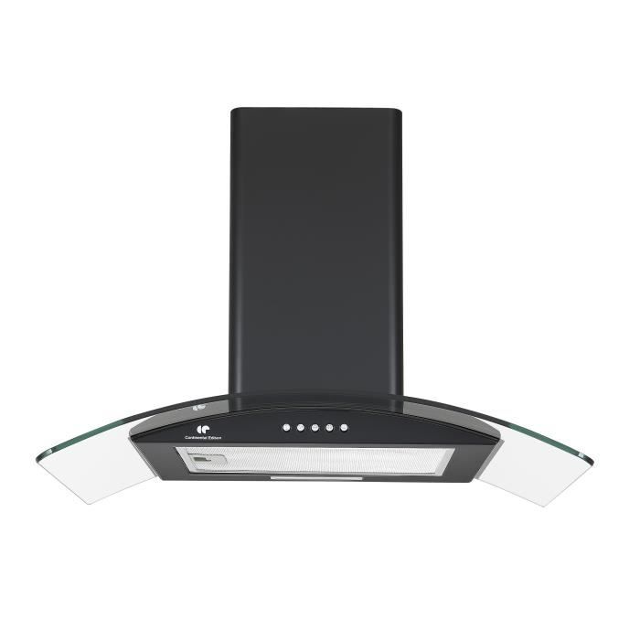 Hotte murale inclinée - BOSCH DWK87EM60 - 669M3/H - 80 cm - 60 dB - 4  vitesses - Noir - Cdiscount Electroménager