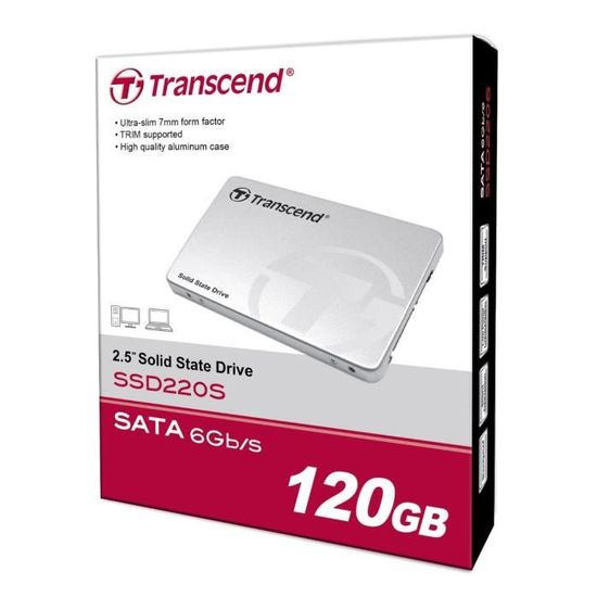 Transcend SSD SSD220S 120Go 2,5" TS120GSSD220S - Cdiscount Informatique