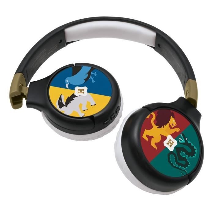 HARRY POTTER - Casque 2 en 1 Bluetooth® - Filaire confortable et pliable pour enfants avec limitatio