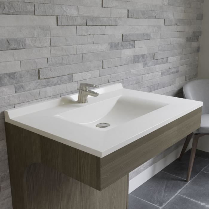 Plan Vasque Salle De Bain 80 Cm Creazur Plan Simple Vasque Blanc 80cm Achat Vente Plan Vasque Plan Simple Vasque Resiplan 80 Cdiscount