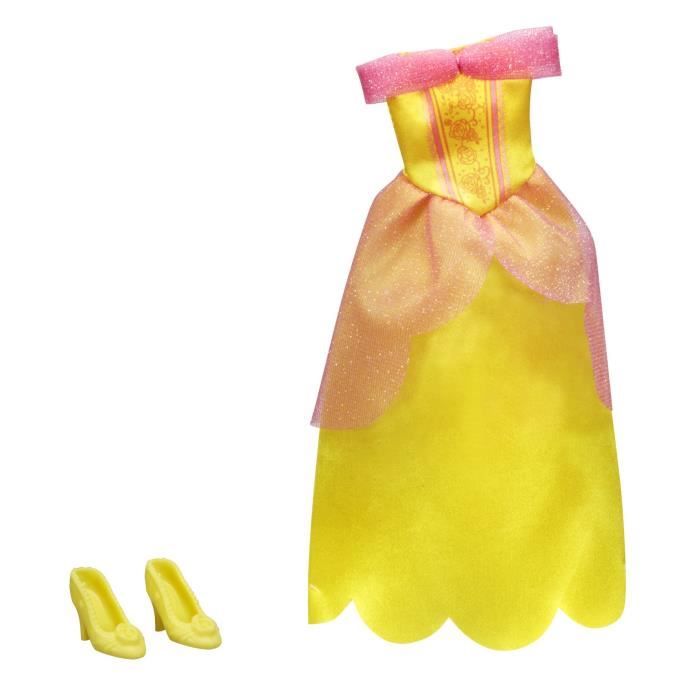 DISNEY PRINCESSES Robe et Chaussures JAUNE Vêtement pour Poupées