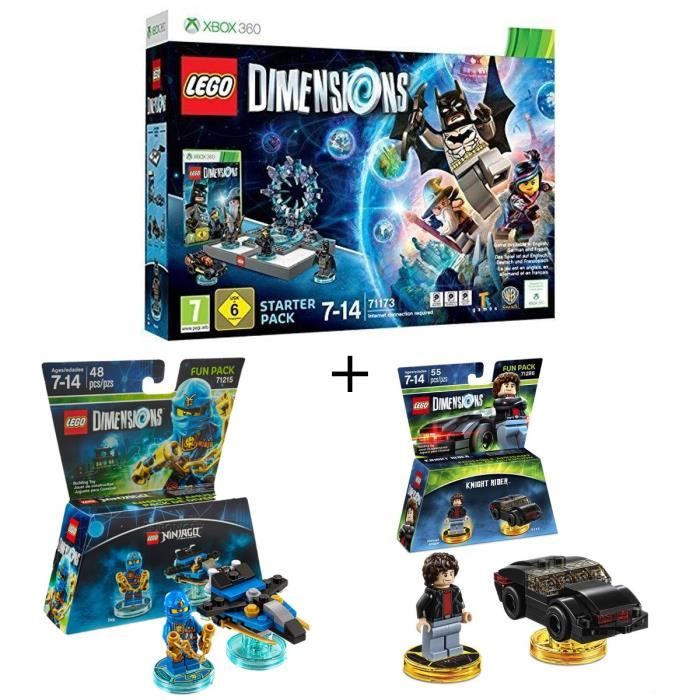 Vandre Gør det tungt Bære Pack LEGO: Starter Pack Xbox 360 Lego Dimensions + 2 Figurines LEGO  Dimensions: Jay Ninjago + Knight Rider - Cdiscount Jeux vidéo
