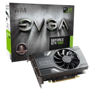 CARTE GRAPHIQUE INTERNE EVGA Carte graphique GeForce® GTX 1060 3Go GDDR5