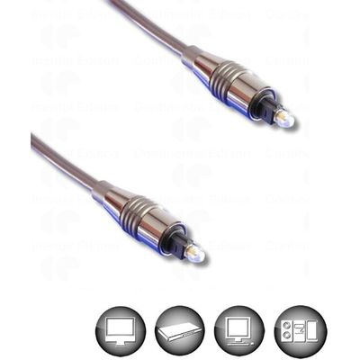 Cable Optique Câble Optique Audio Numérique Toslink Câble Fibre Optique  Spdif pour Home Cinéma, Barre de Son, TV, PS4, Xbox (C[167] - Cdiscount  Informatique
