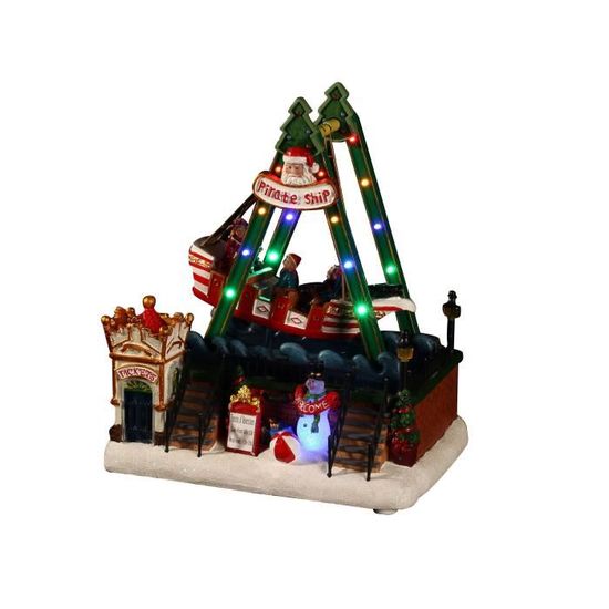 Bateau pirate de noël avec 17 LED 25x21 cm multicolore - Cdiscount Maison