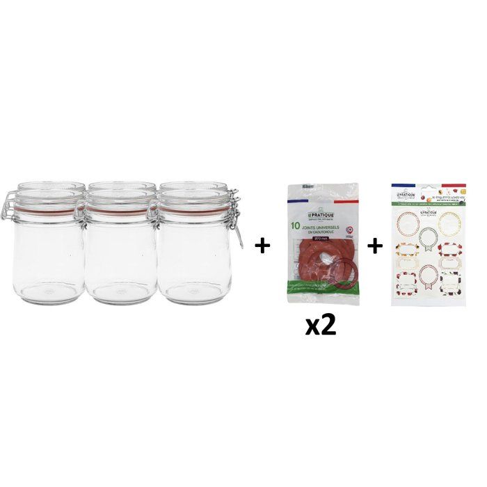 Bocaux à armature LE PRATIQUE 7378 750 ml Ø85 mm Pack de 6 - vue 3