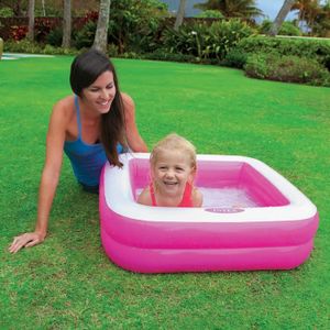 PATAUGEOIRE INTEX Piscine gonflable enfant / bébé pataugeoire Carree 85 x 85 x 23 cm (couleur aléatoire)