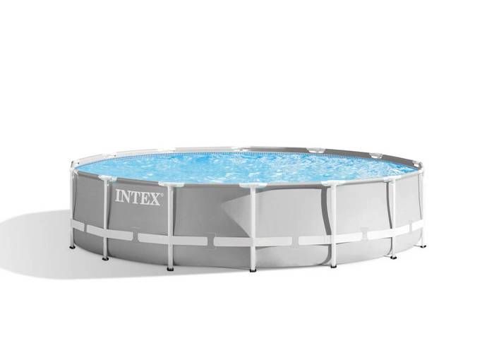 Kit Piscine hors sol tubulaire INTEX - Pris Frame - 427 x 107 cm - Ronde (Livrée avec pompe, bâche e