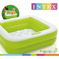 INTEX Piscine gonflable enfant / bébé pataugeoire Carree 85 x 85 x 23 cm (couleur aléatoire)-2