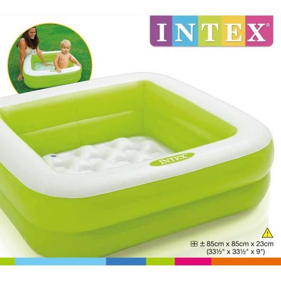 Intex Piscine Gonflable Enfant Bebe Pataugeoire Carree 85 X 85 X 23 Cm Couleur Aleatoire Cdiscount Jeux Jouets
