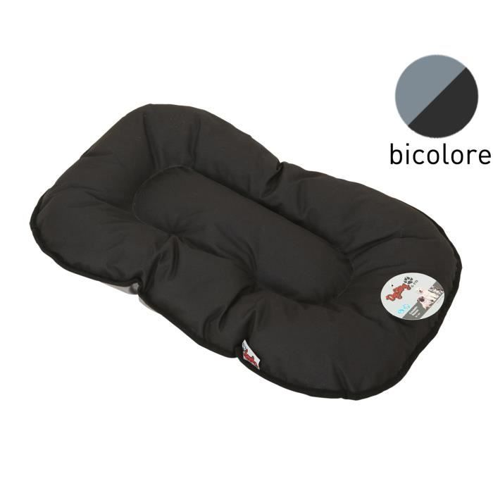 Coussin flocon - 53 cm - Noir et gris - Pour chien