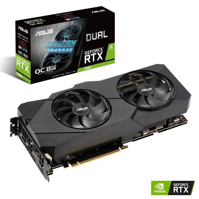 ASUS Carte Graphique GeForce RTX 2080 Dual O8G 8 Go Cdiscount Informatique